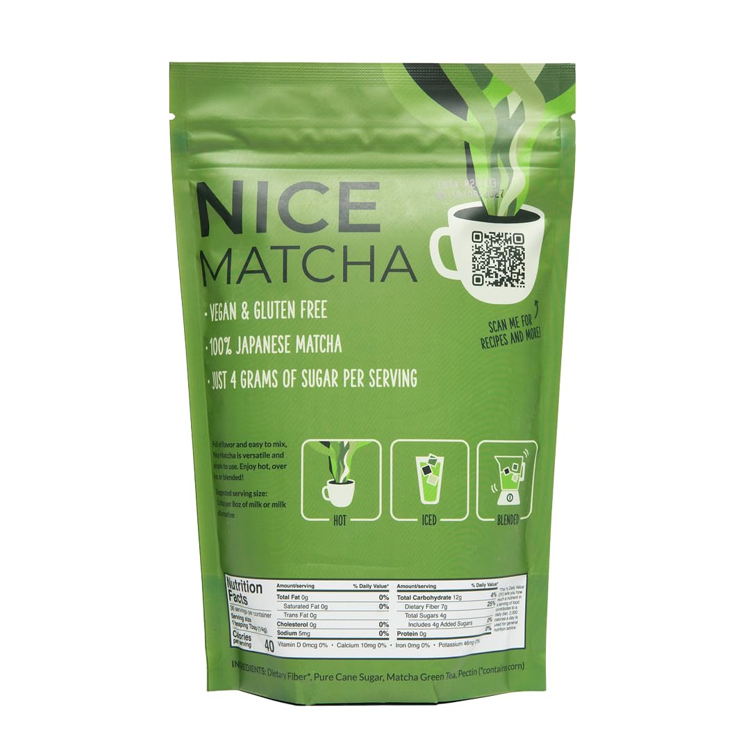 Two Leaves and a Bud Nice Matcha Latte Blend – Japanese Matcha Latte Powder, 1.1 lb (500 g)
