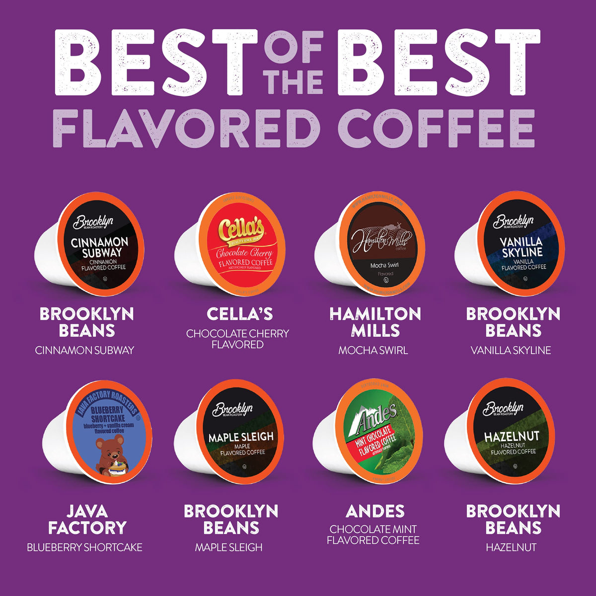 Two Rivers Coffee Flavored Pods Sampler Pack for Keurig K-Cup Brewers, 40 Count, 7 Flavors