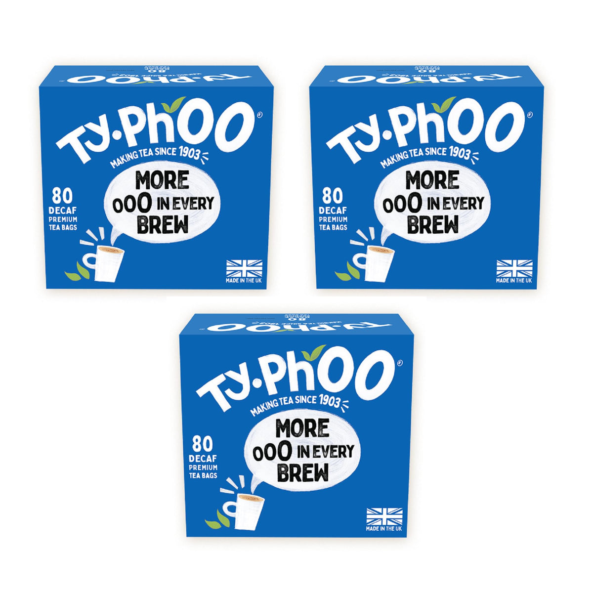 TY.PHOO Typhoo Decaf – More In Every Brew | 3x80 Premium Teabags