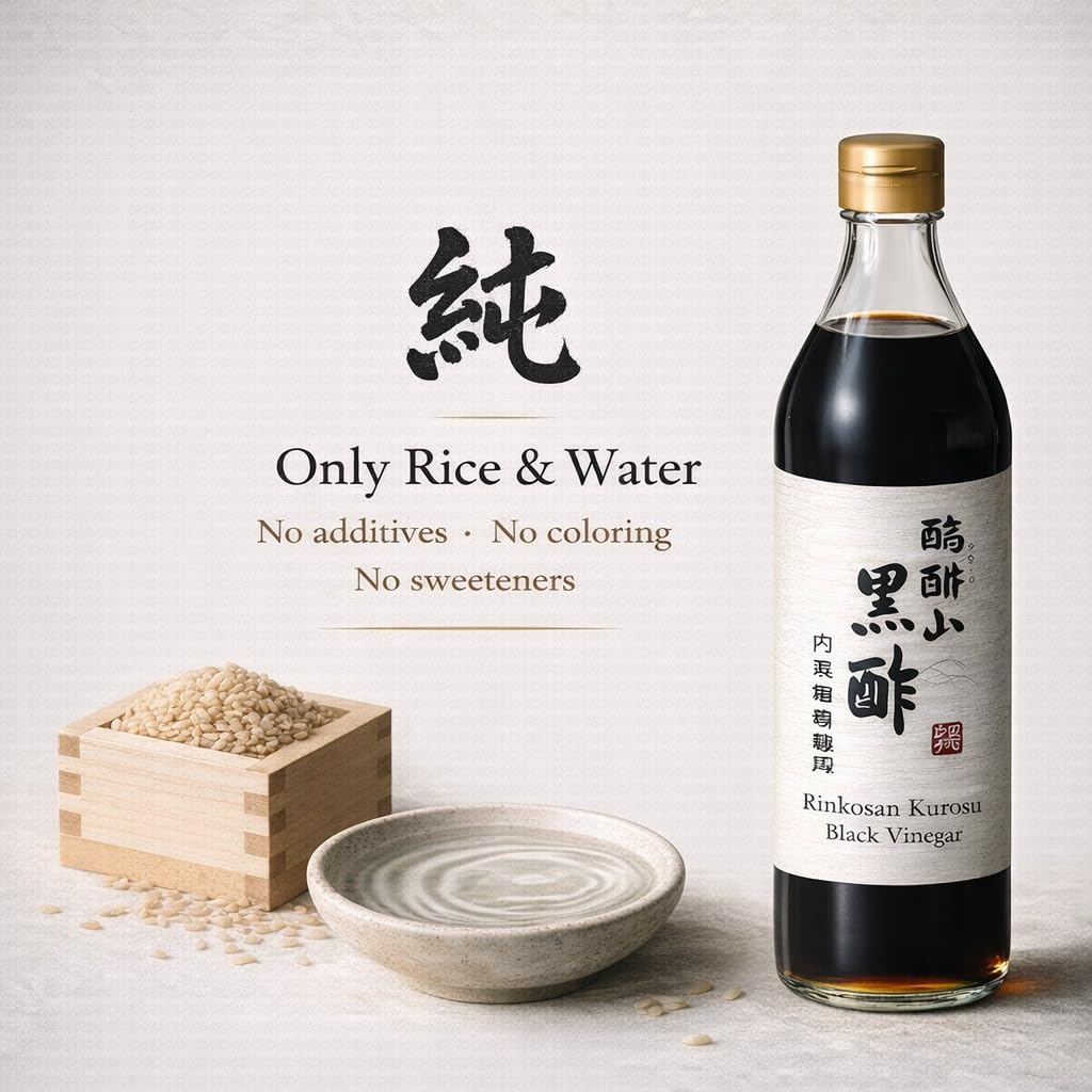 MAJI RICE Japanese Black Vinegar – Uchibori Rinkosan Kurozu (Double Brown Rice Fermented)