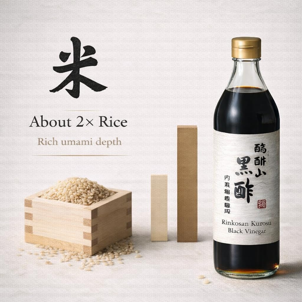 MAJI RICE Japanese Black Vinegar – Uchibori Rinkosan Kurozu (Double Brown Rice Fermented)