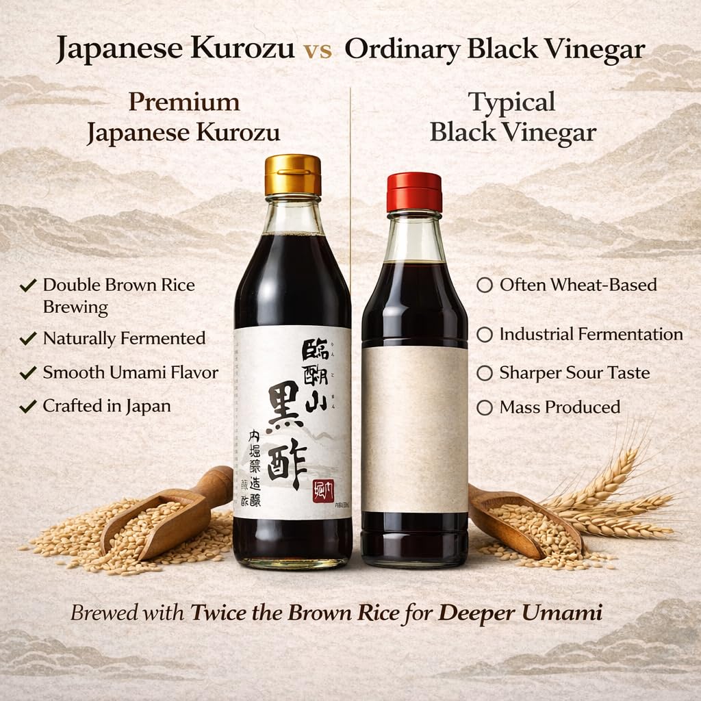 MAJI RICE Japanese Black Vinegar – Uchibori Rinkosan Kurozu (Double Brown Rice Fermented)
