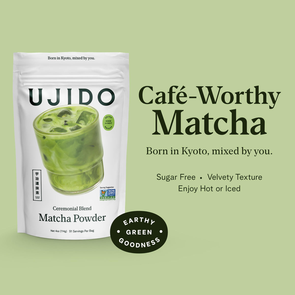 Ujido The Path of Zen Ceremonial Matcha 4 oz - Premium Uji Green Tea Powder