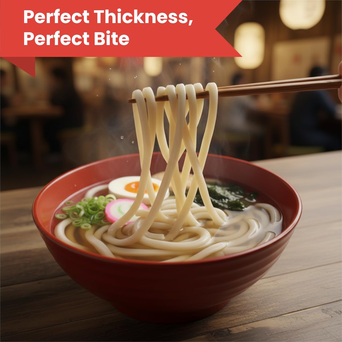 Unha's Japanese Sanuki Fresh Udon Noodles – 3-Pack Jumbo Chewy Noodles (22 oz Total), No Soup Included