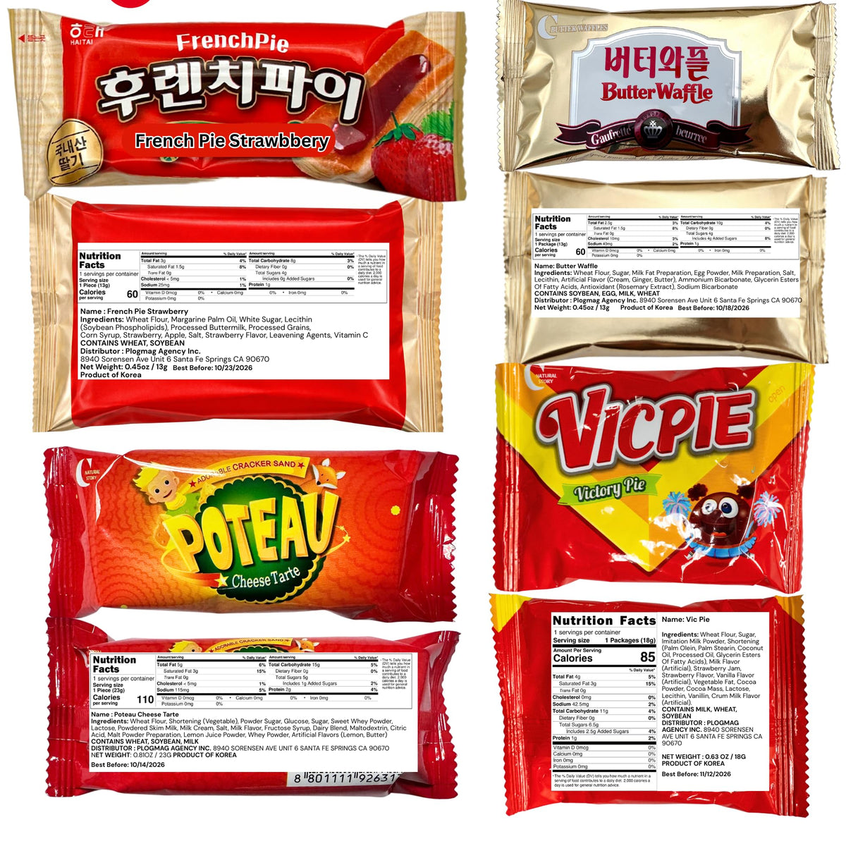 UNHA'S ASIAN SNACK BOX - Korean Snack Box Variety Pack (50 Count) Care Package & Gift Set