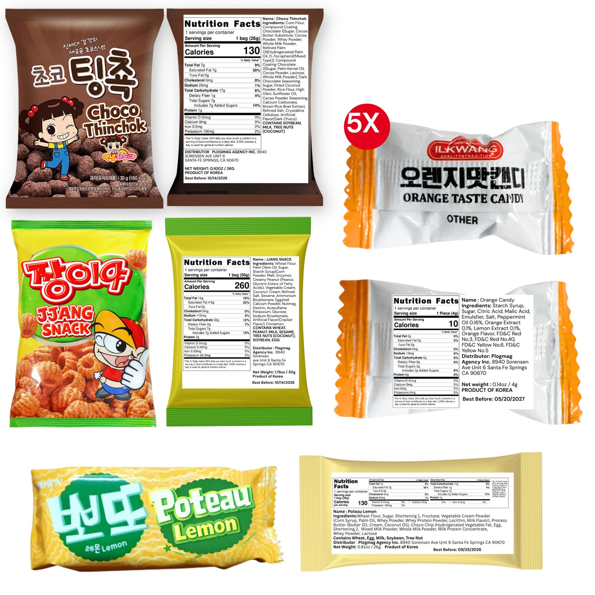 UNHA'S ASIAN SNACK BOX - Korean Snack Box Variety Pack (50 Count) Care Package & Gift Set
