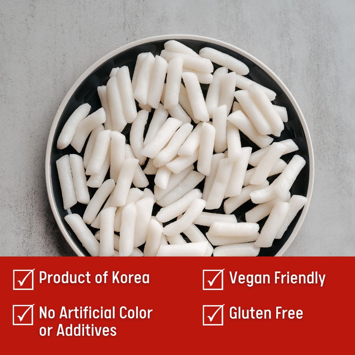 UNHA'S ASIAN SNACK BOX Korean Rice Cake Tteokbokki Stick – 3 Pack, Vegan, Non-GMO, Gluten Free | 21.16 oz per Pack
