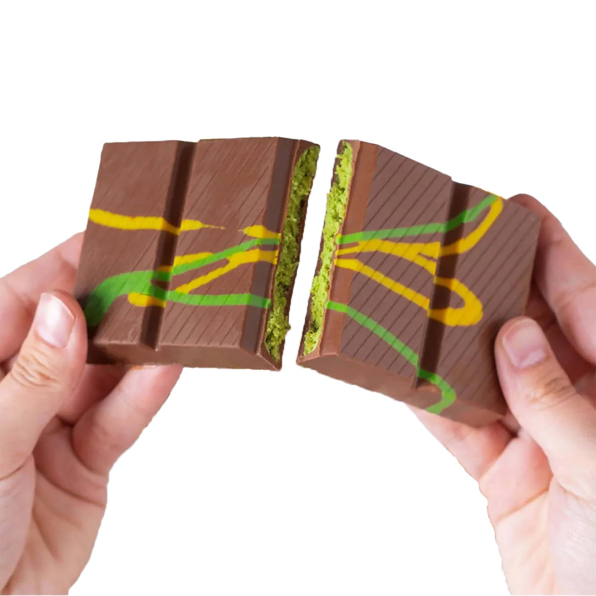 UniqBite Dubai Pistachio Crunch Chocolate Bar – Pistachio Cream & Kataifi, 2-Pack