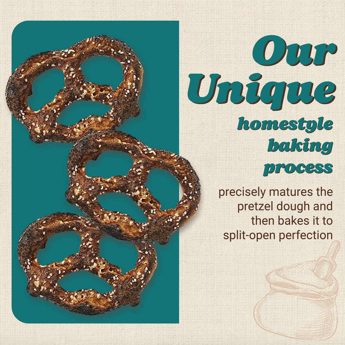 Unique Snacks Extra Dark Splits Pretzels – Homestyle Baked, Vegan, OU Kosher, Non-GMO, 11 oz Bag (Pack of 6)