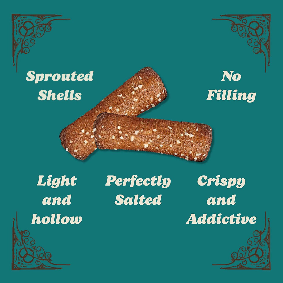 Unique Snacks Sprouted Pretzel Shells – 8 Oz Bag, Pack of 6 | Vegan, OU Kosher, Non-GMO