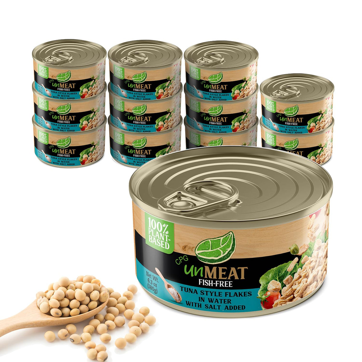 unMEAT Plant Based Tuna in Water — 12 Pack, Vegan Canned Tuna Alternative