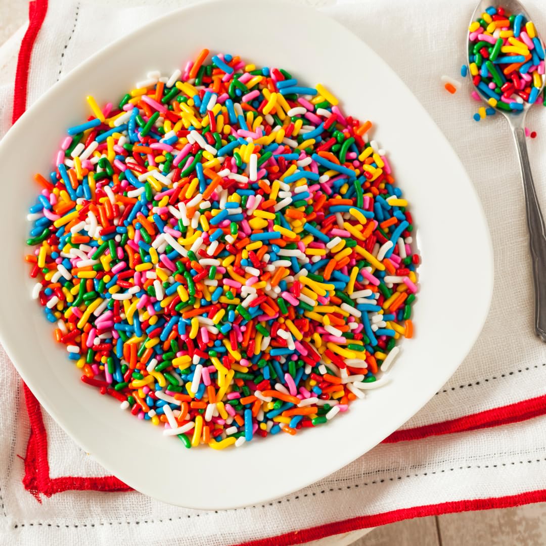 Unpretentious Rainbow Sprinkles – 7 lb Bulk for Cakes, Cupcakes & Desserts