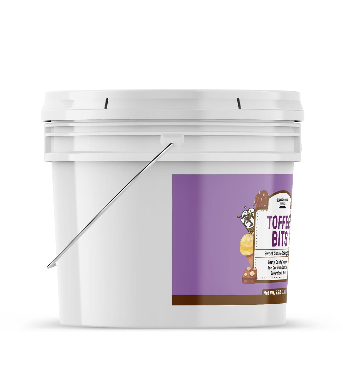 Unpretentious Toffee Bits – 1 Gallon (88 oz) for Ice Cream & Baking