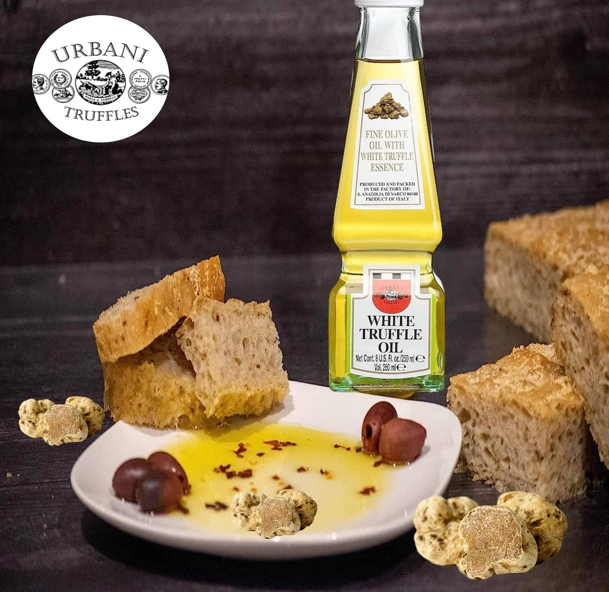 Urbani White Truffle Oil 8.45 oz – Italian Olive Oil Infused with White Truffles