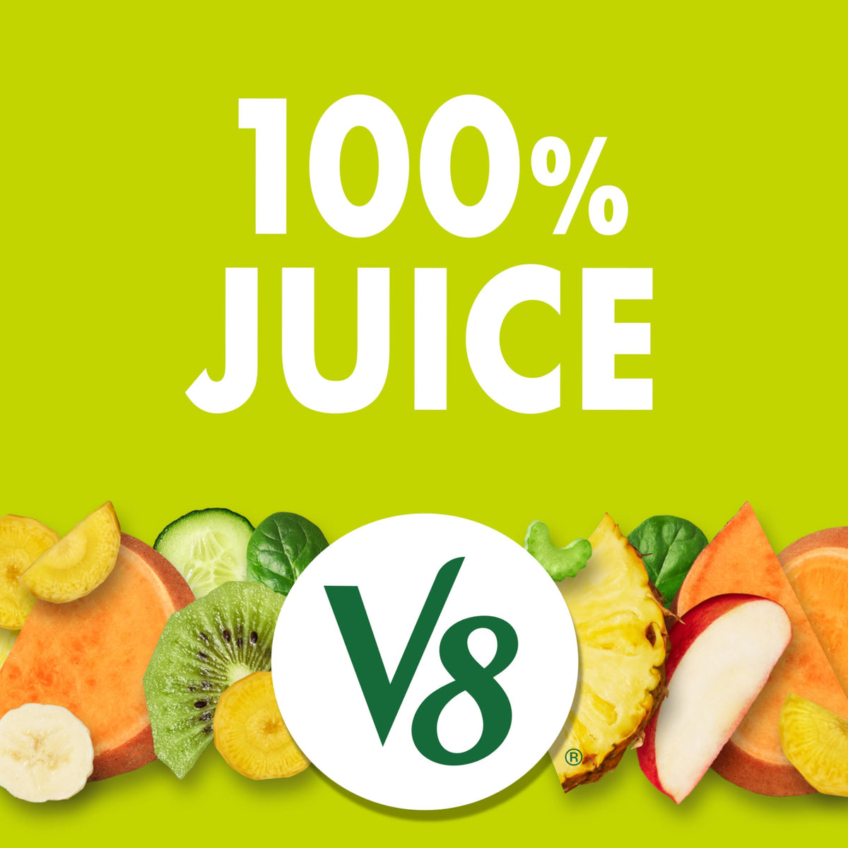V8 Deliciously Green 100% Fruit & Vegetable Juice — 24 Pack (8 oz Cans)