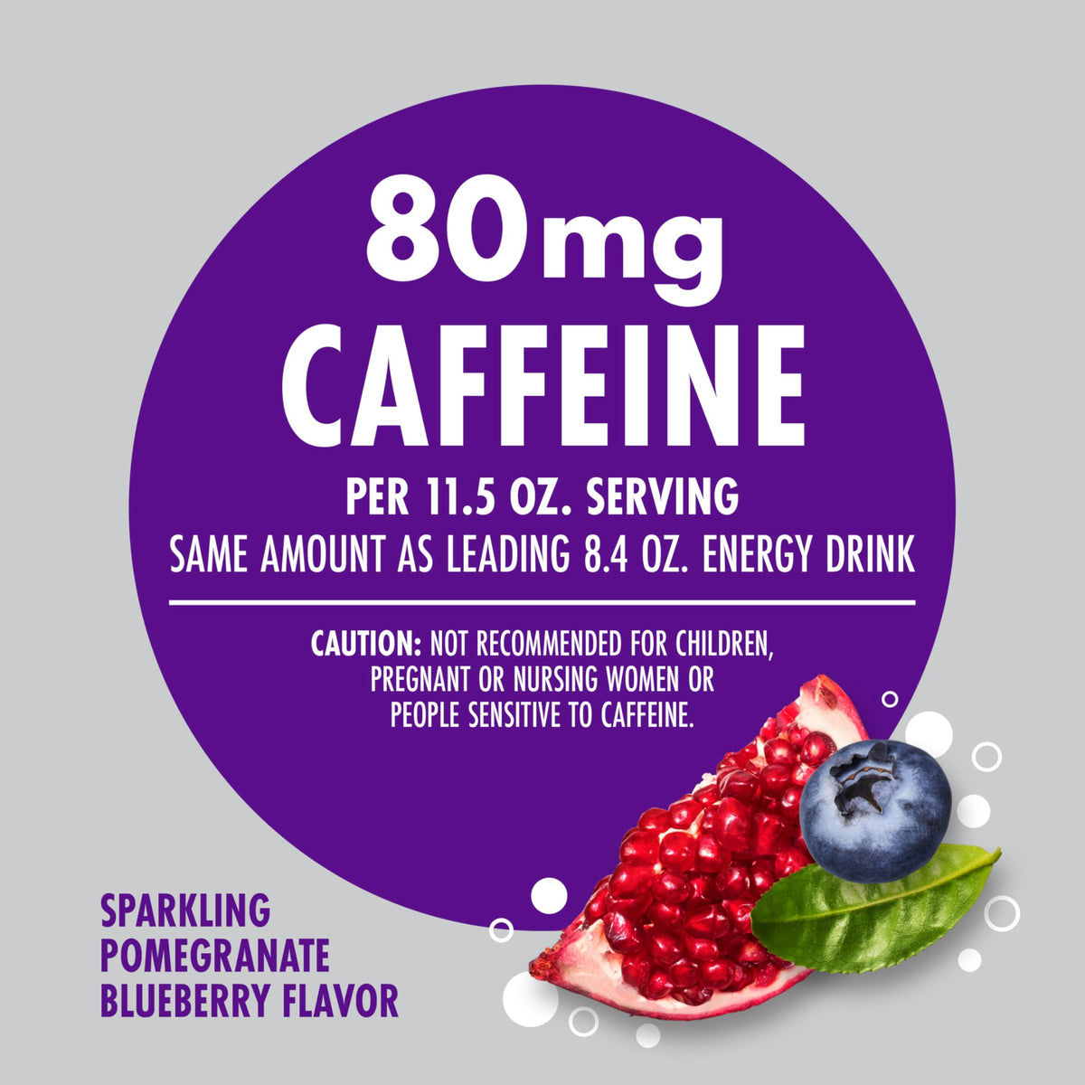V8 +Energy Sparkling Pomegranate Blueberry Juice Energy Drink — 11.5 fl oz Can (24 Pack)