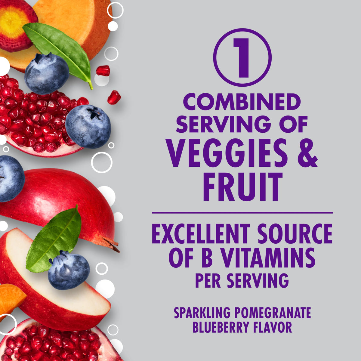 V8 +Energy Sparkling Pomegranate Blueberry Juice Energy Drink — 11.5 fl oz Can (24 Pack)