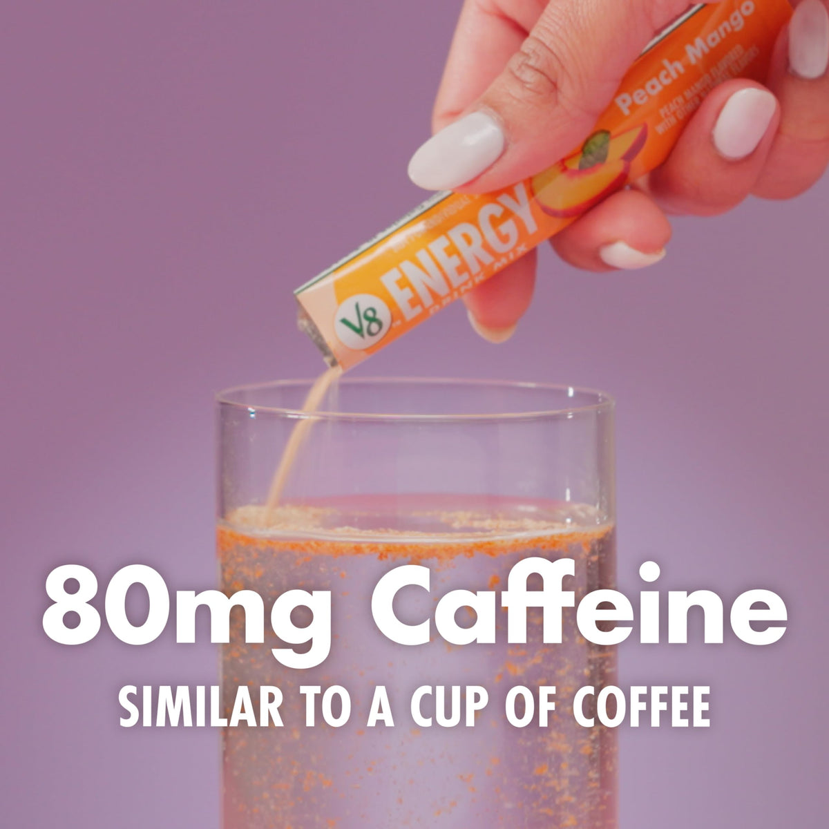 V8 Energy Pomegranate Blueberry Powder Drink Mix – 120 Packets, 80 mg Caffeine, Gluten-Free