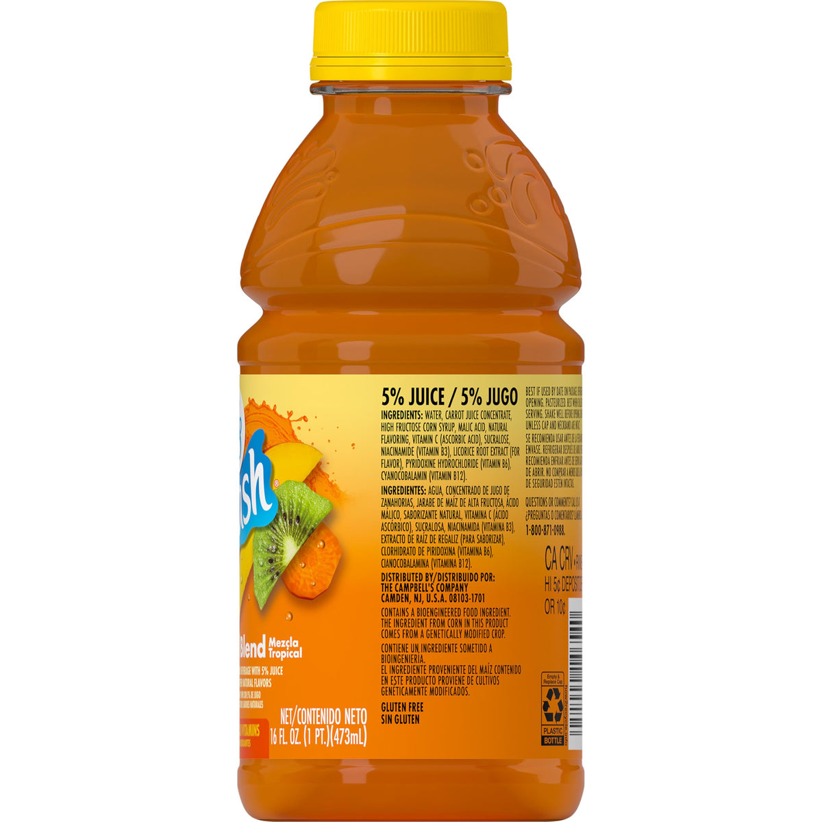 V8 Splash Tropical Blend Flavored Juice Beverage – 16 fl oz Bottle (12 Pack) | 80 Calories