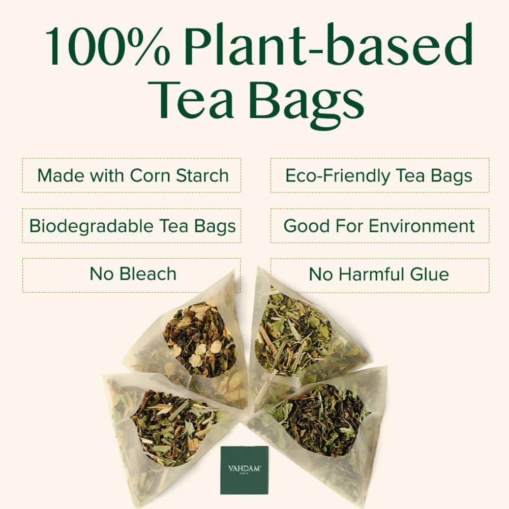 VAHDAM English Breakfast Black Tea Bags – 100 Count, High Caffeine, Full-Bodied & Rich Flavor | Pyramid Tea Bags