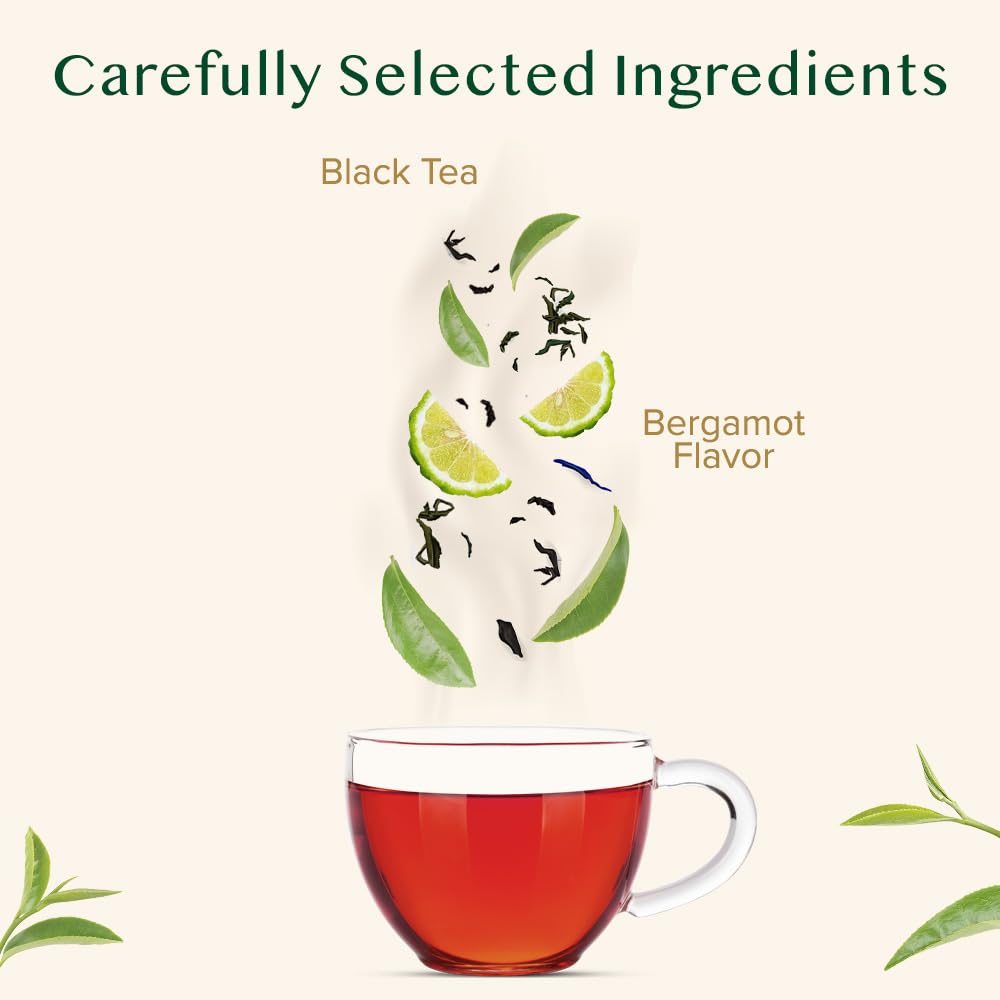 VAHDAM Earl Grey Black Tea Bags – Citrus Bergamot, Medium Caffeine, 100 Count | Non-GMO & Gluten Free