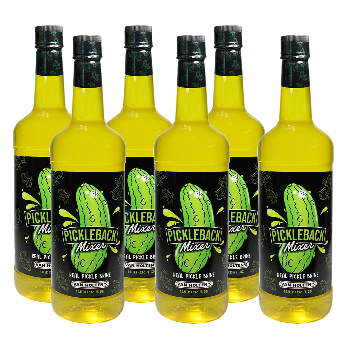 Van Holten's Pickles - Real Pickle Brine Pickleback Mixer, 1L, 6-Pack | Gluten-Free & Kosher
