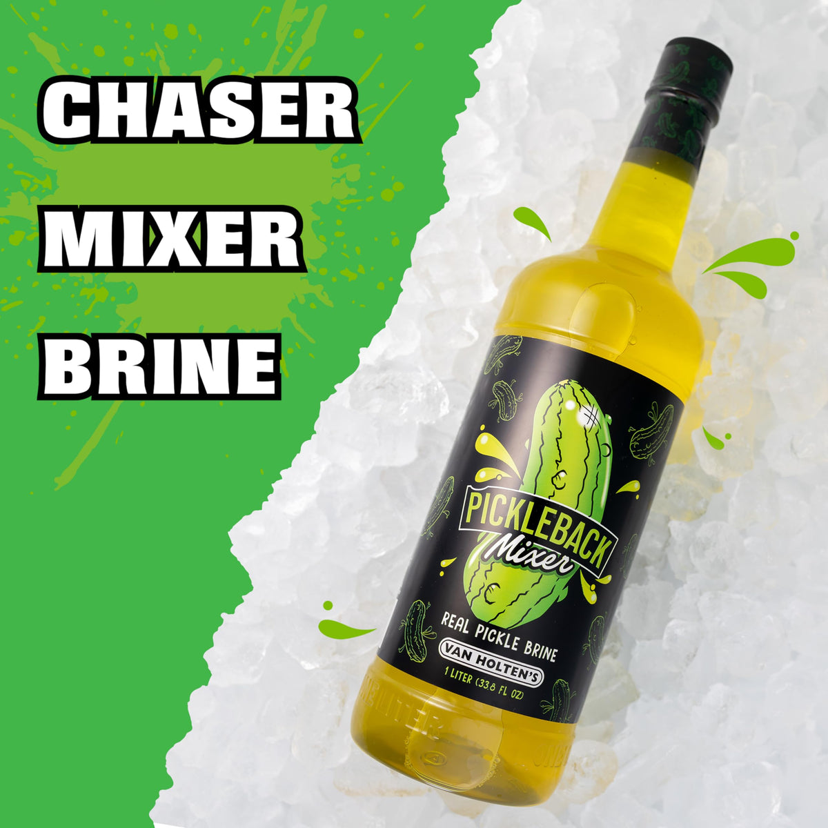 Van Holten's Pickles - Real Pickle Brine Pickleback Mixer, 1L, 6-Pack | Gluten-Free & Kosher