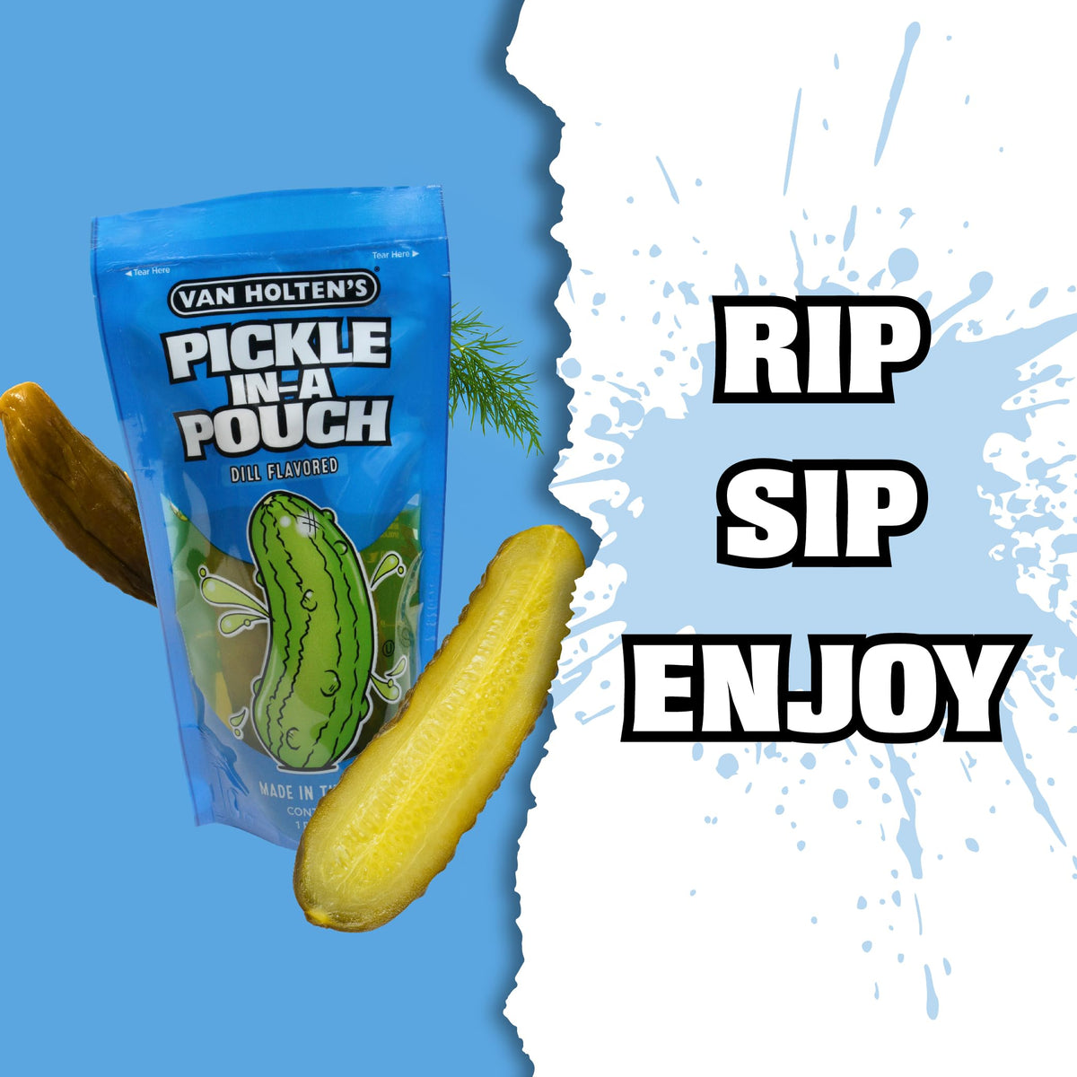 Van Holten's Pickles Jumbo Dill Pickle-In-A-Pouch – 12 Pack