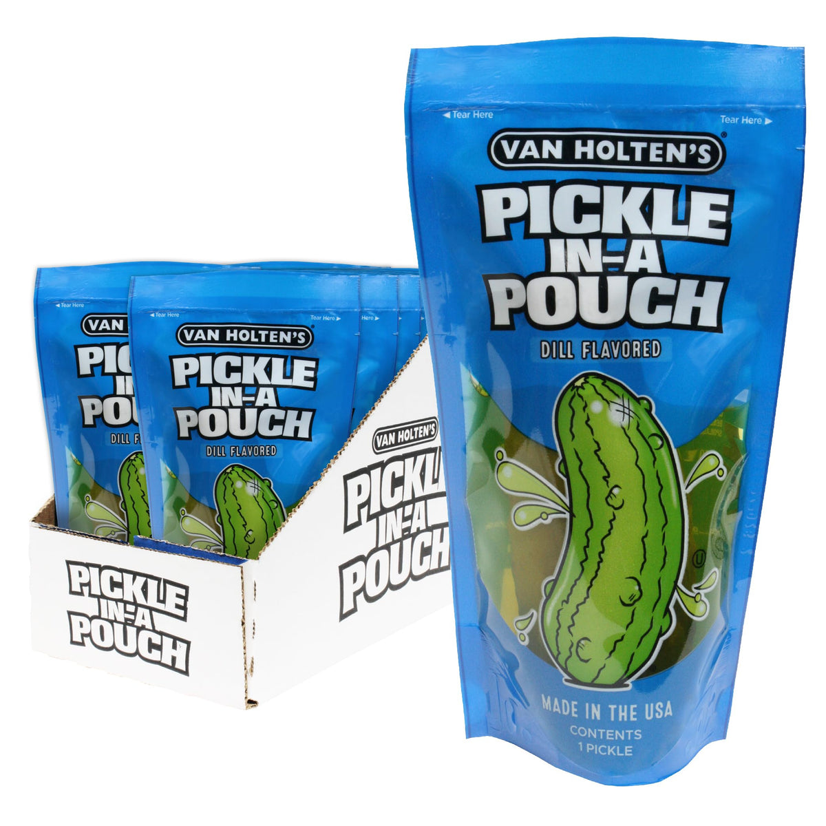 Van Holten's Pickles Jumbo Dill Pickle-In-A-Pouch – 12 Pack
