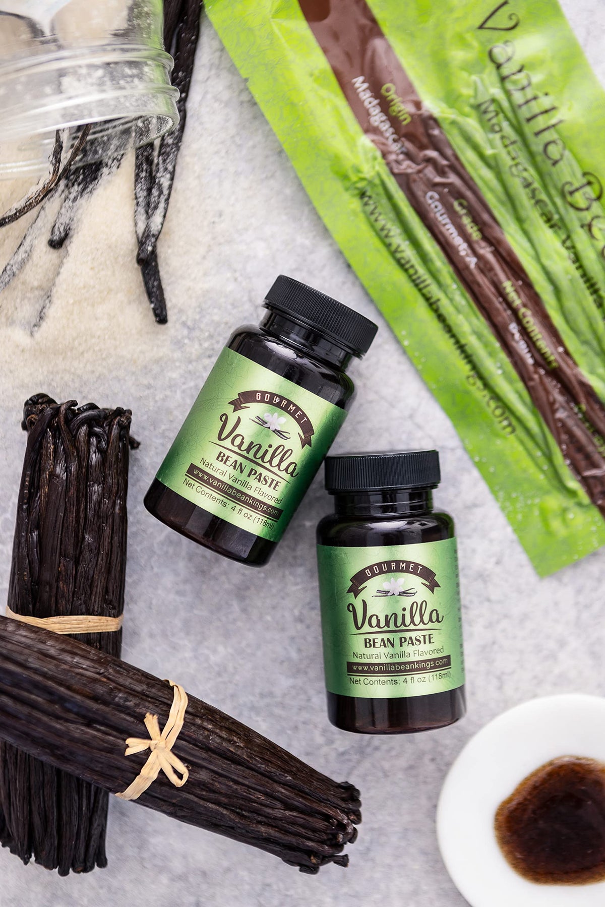 Vanilla Bean Paste for Baking and Cooking - Vanilla Bean Kings Madagascar Bourbon with Real Vanilla Seeds - 8 oz