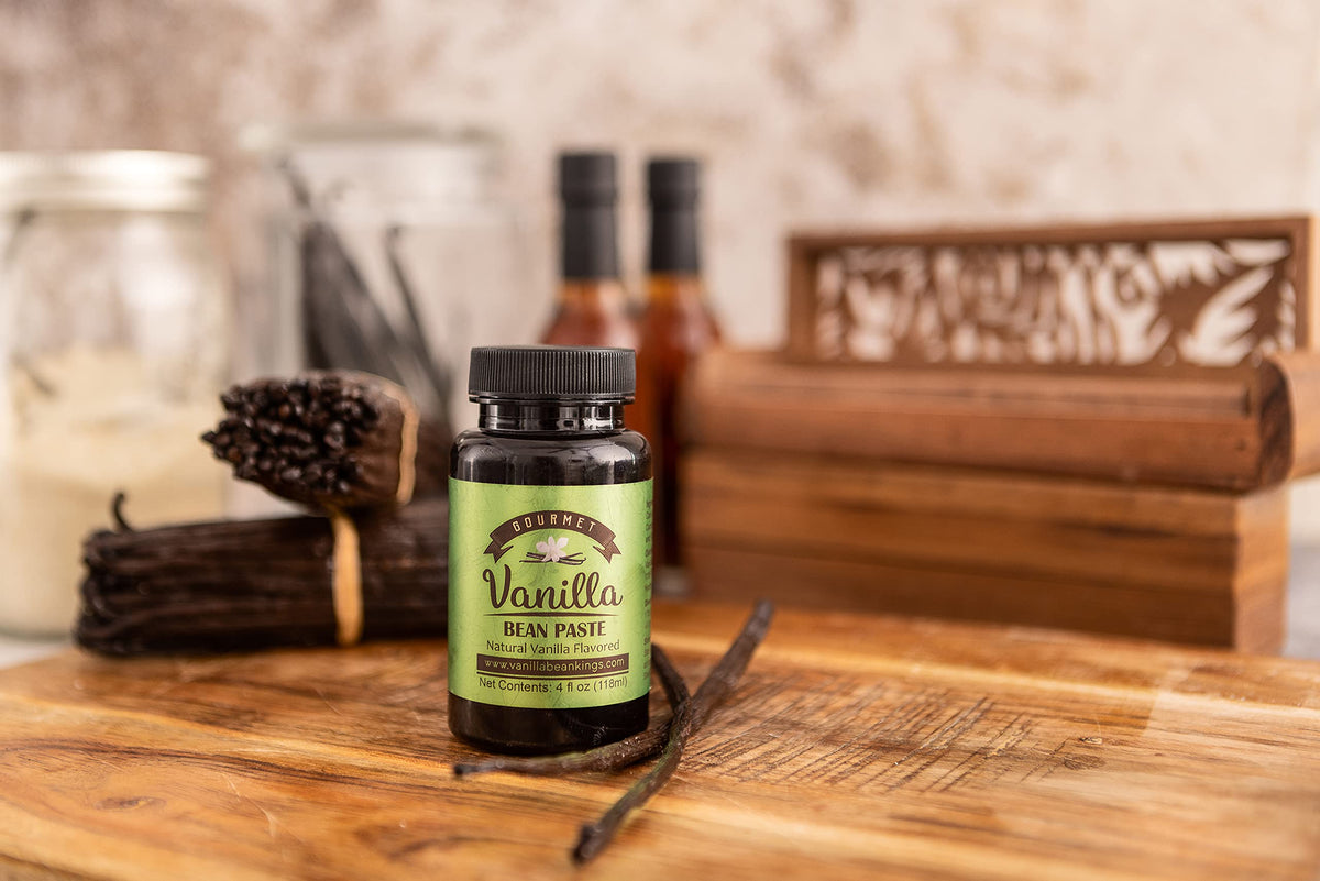Vanilla Bean Paste for Baking and Cooking - Vanilla Bean Kings Madagascar Bourbon with Real Vanilla Seeds - 8 oz