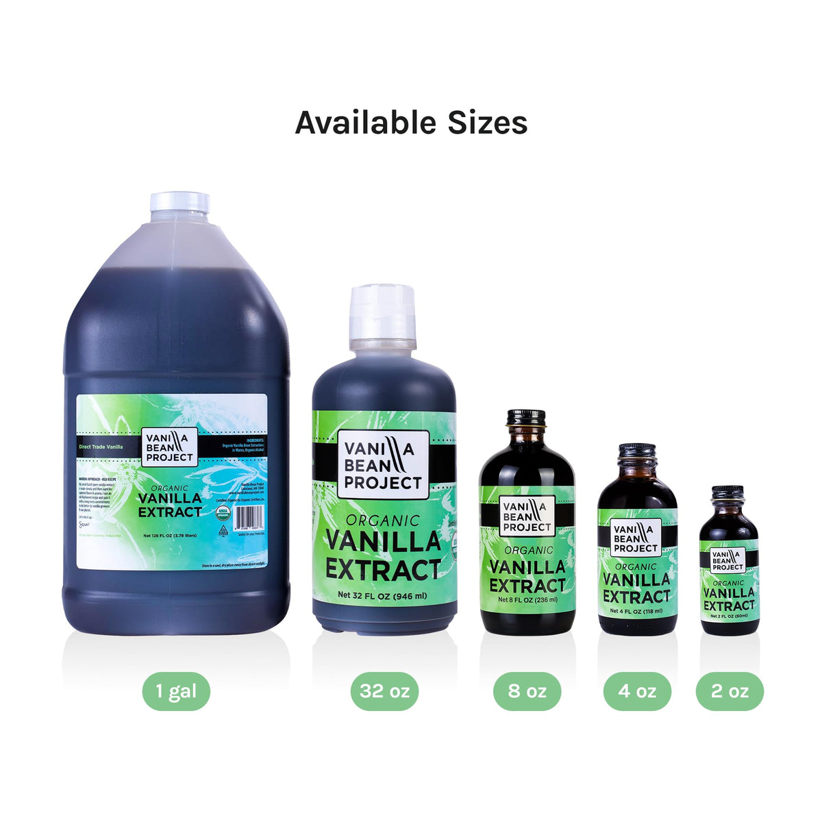 Organic Vanilla Extract | Pure Vanilla Bean Project | 8 oz