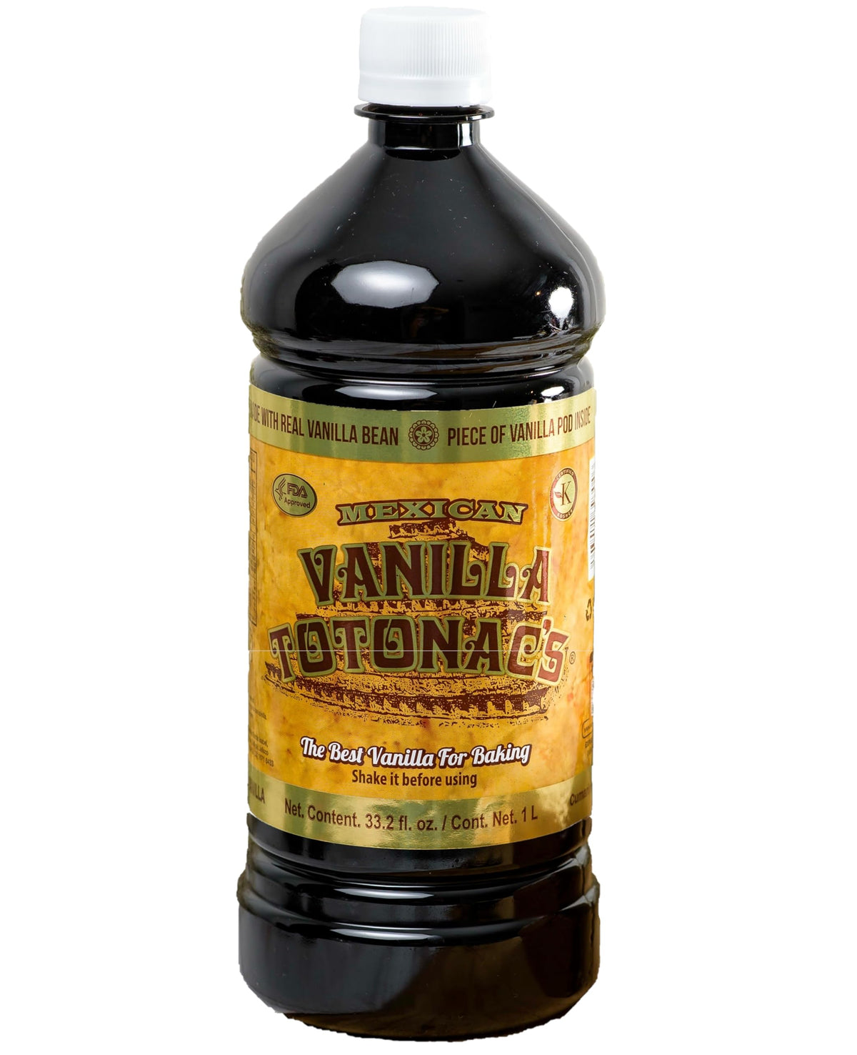 Vanilla Totonacs Mexican Vanilla Extract – 33oz Bottle for Baking