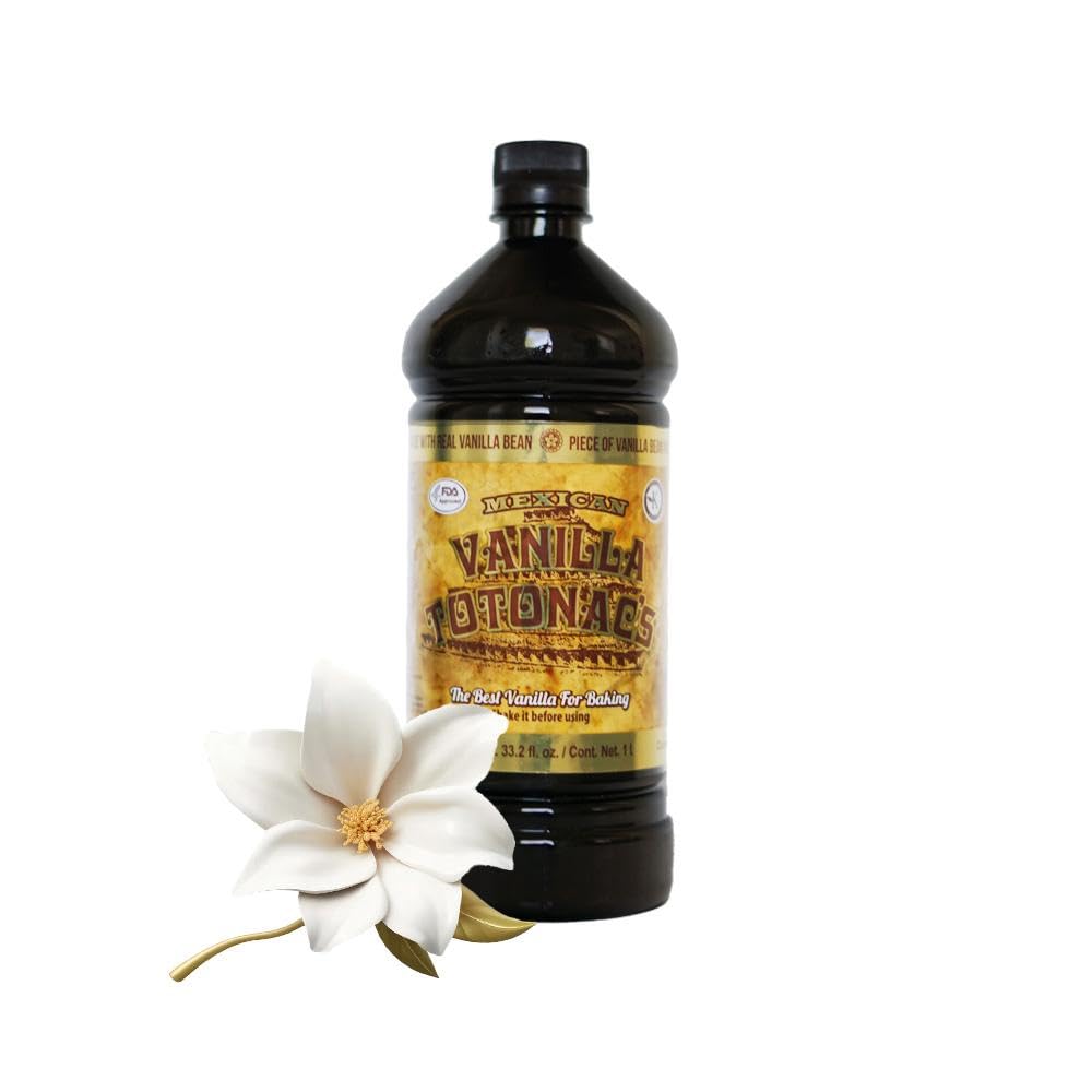 Vanilla Totonacs Mexican Vanilla Extract – 33oz Bottle for Baking