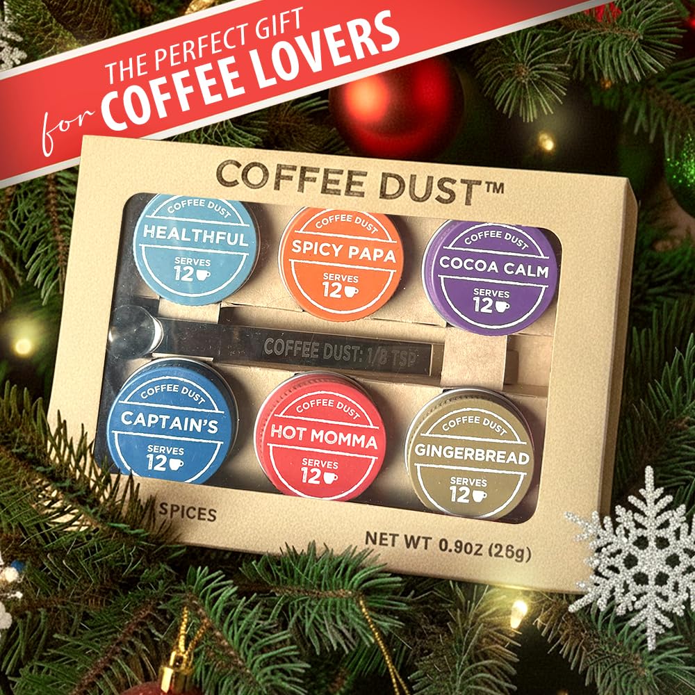 Vashon Coffee Dust Flavoring Powder Sampler Set (72 Servings) – Whole30, Gluten-Free, Dairy-Free & Sugar-Free