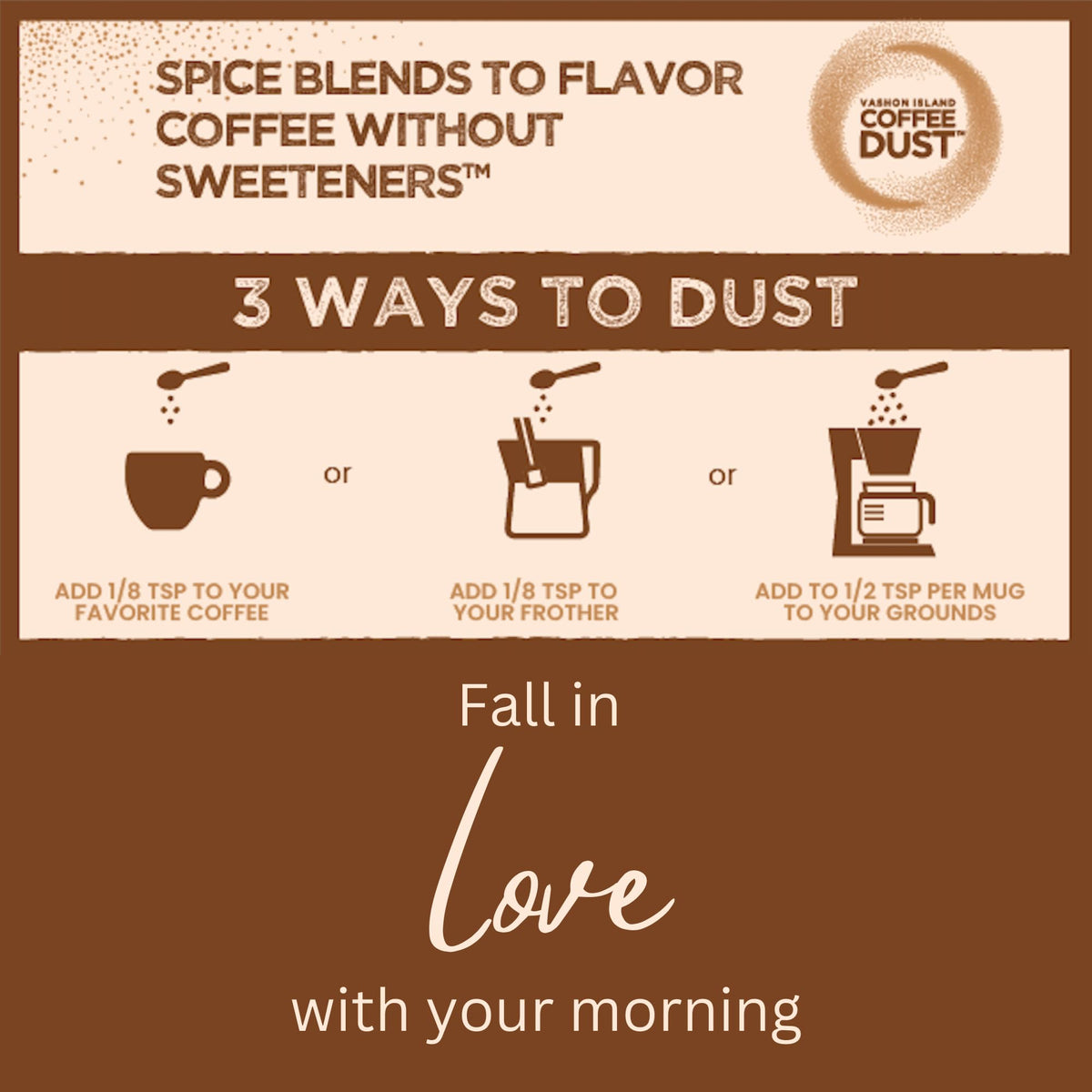 Vashon Coffee Dust Flavoring Powder Sampler Set (72 Servings) – Whole30, Gluten-Free, Dairy-Free & Sugar-Free