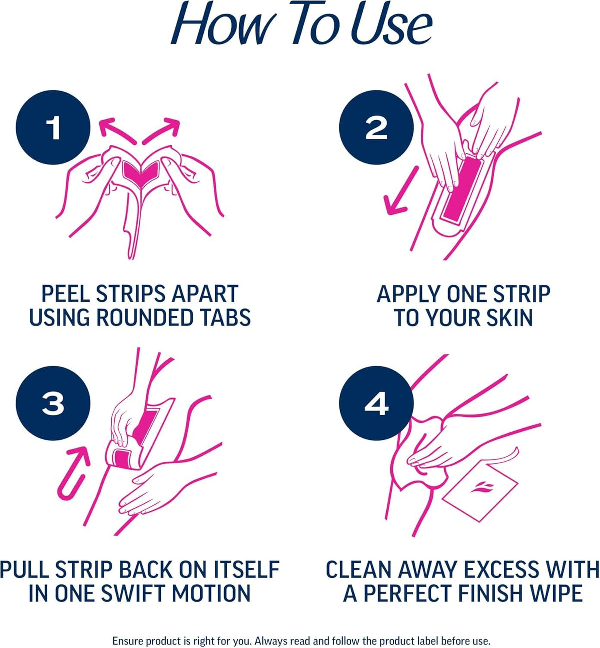VEET Ready-To-Use Waxing Kit For Women, Wax Strips For Body Hair Removal, Wax Kit For Legs and Body, Personal Care Product, Hair Remover, 40ct Waxing Strips, 4ct Body Wipes (Pack of 3)