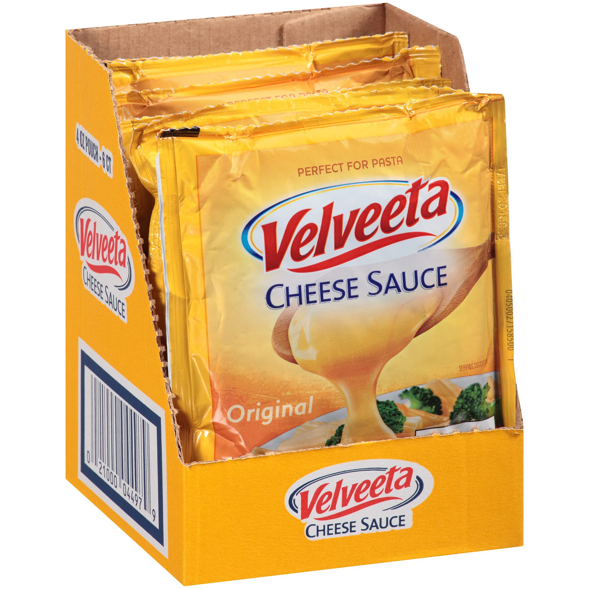 Velveeta Original Cheese Sauce Pouches – 24 Count Pack (4 Boxes of 6 Pouches) | Velveeta