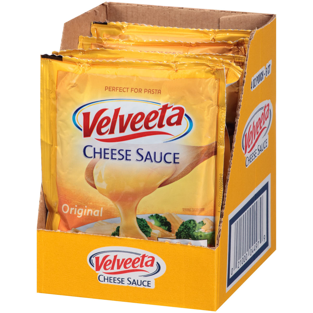 Velveeta Original Cheese Sauce Pouches – 24 Count Pack (4 Boxes of 6 Pouches) | Velveeta