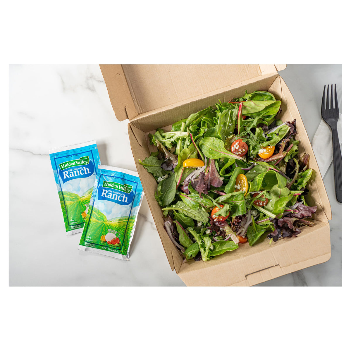 Ventura Foods Hidden Valley Original Ranch Dressing & Dip Packets — Creamy Herb Blend, 1.5 oz, 84 Pack