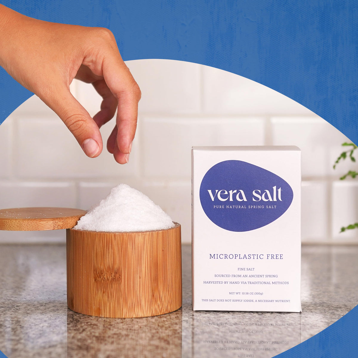 Vera Salt Fine Spring Salt – 300g, Hand-Harvested, Plastic-Free Packaging