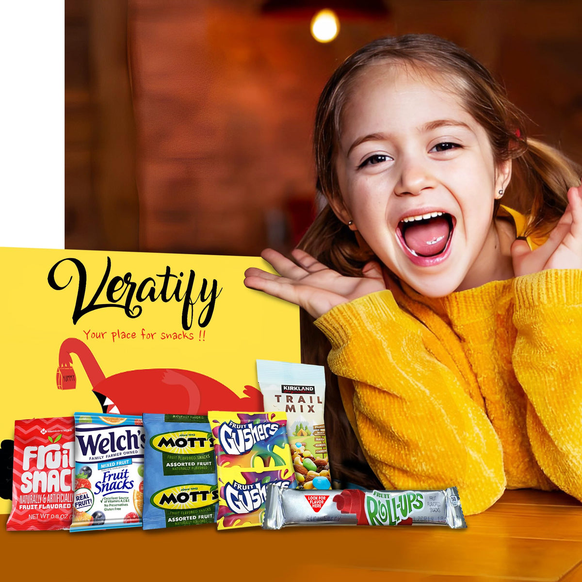 Veratify Snack Box Variety Pack (84 Count) – Bulk Gift Basket with Granola Bars, Nuts & More