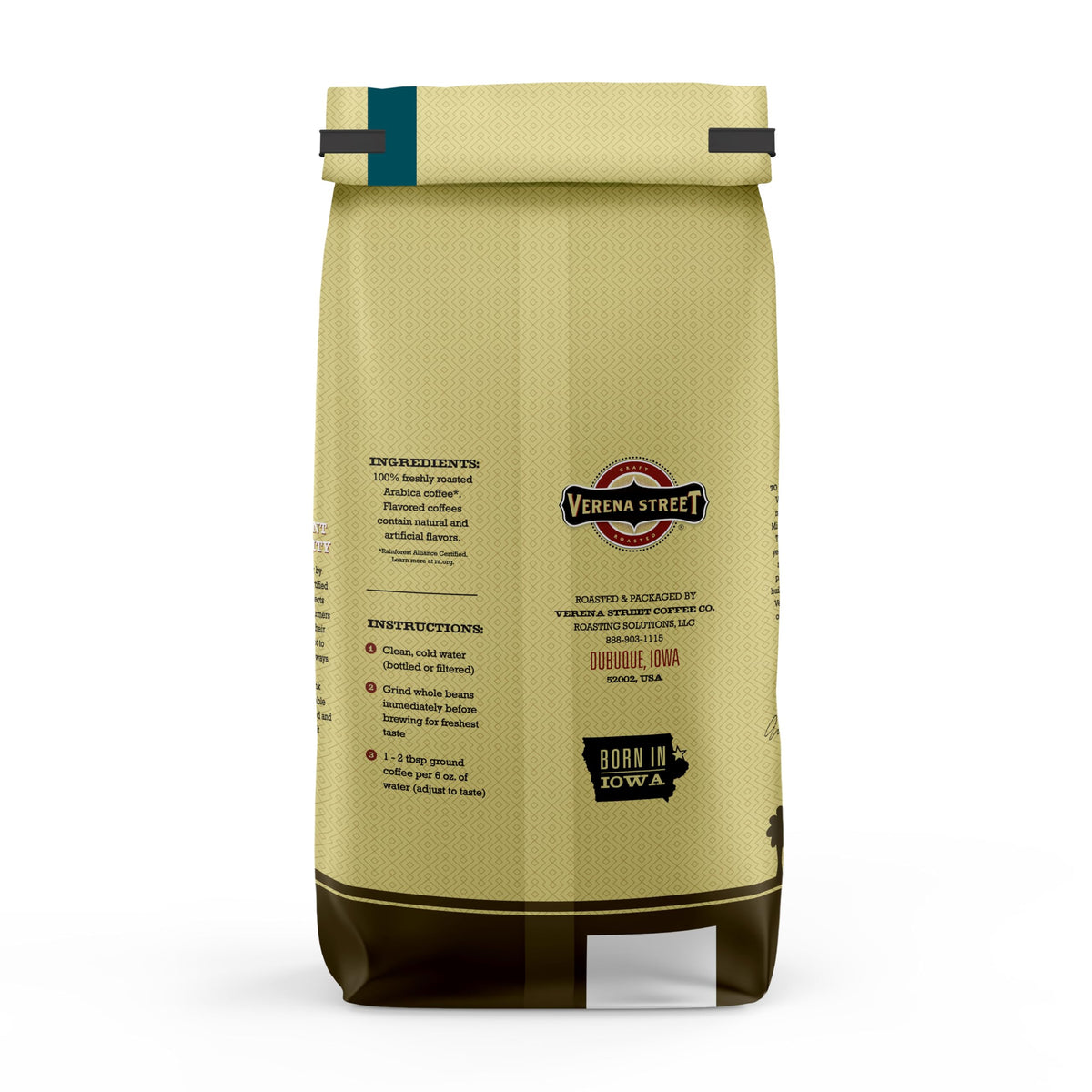 Verena Street Crop Circles Vanilla Hazelnut 2 lb Ground Coffee – Medium Roast, Rainforest Alliance Certified Arabica