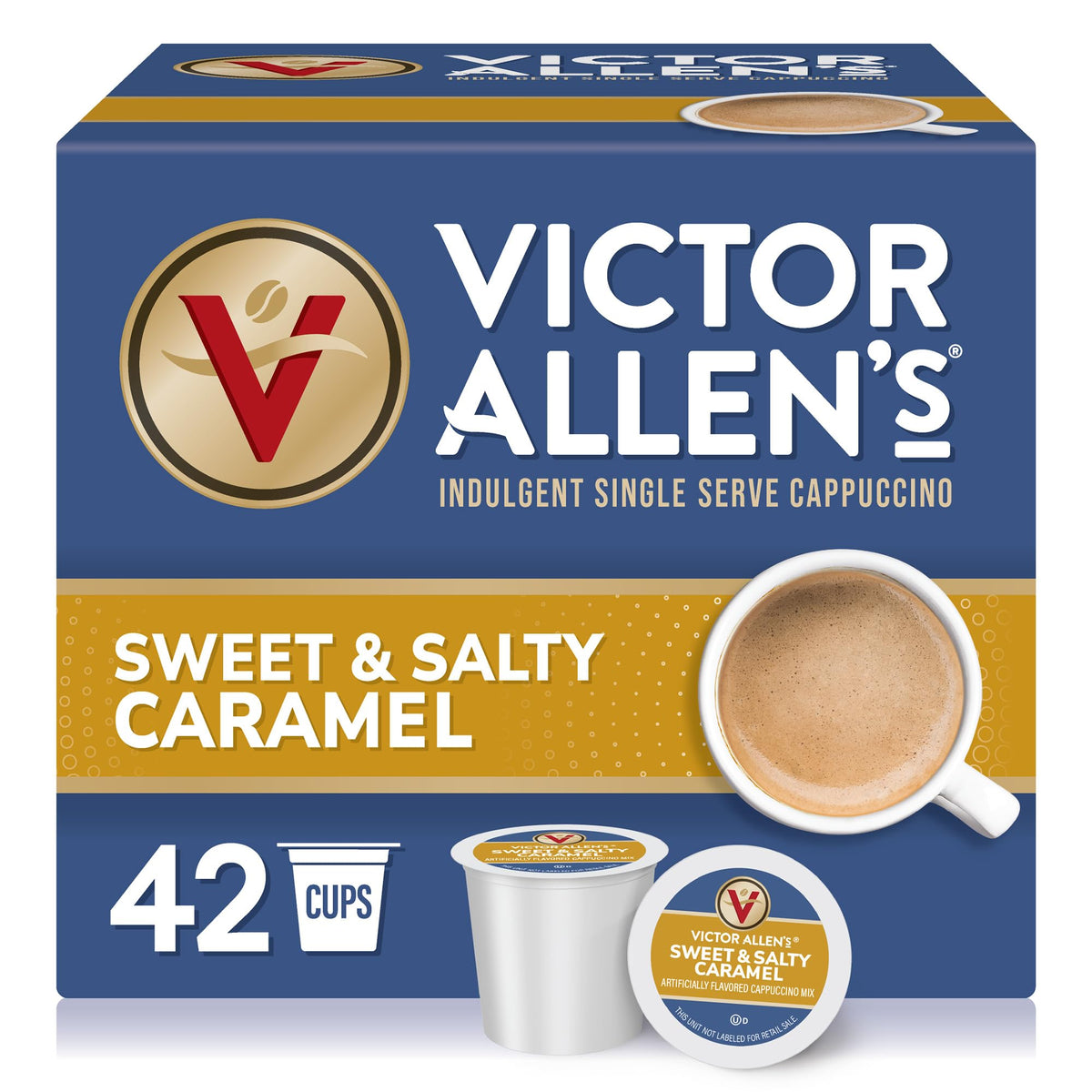 Victor Allen's Sweet & Salty Caramel Cappuccino Pods — 42-Count K-Cup Pack