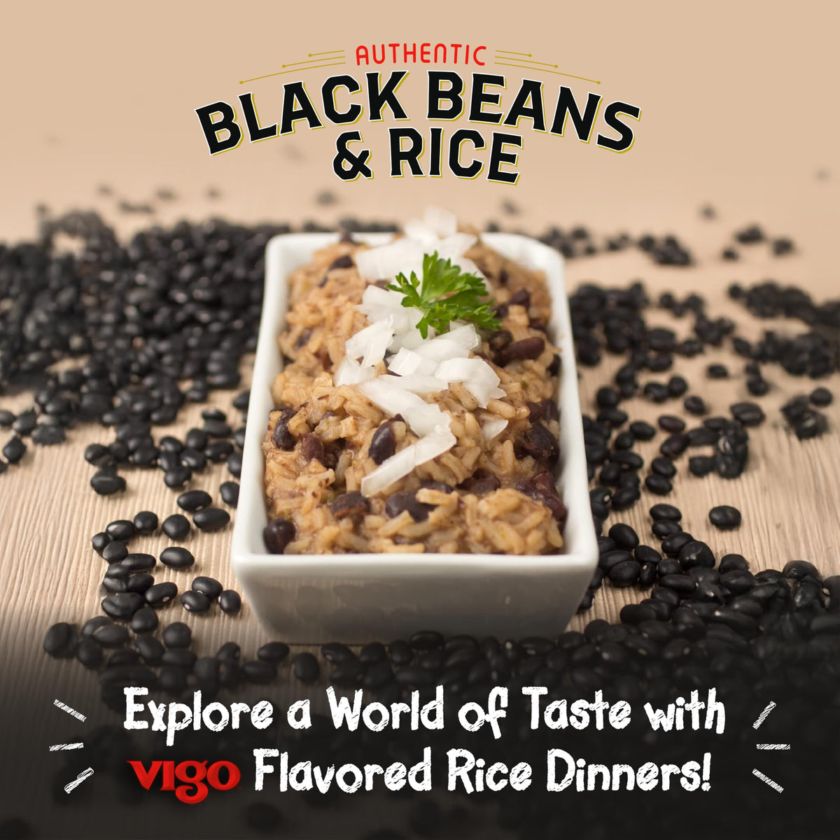 Vigo Authentic Black Beans & Rice, Low Fat, 8oz — Pack of 12 | Cuban Flavor, Ready in Under 25 Minutes