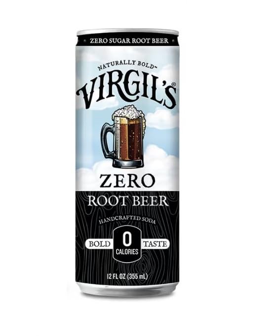 Virgil's Zero Sugar Root Beer – 24 Pack, 12oz Slim Cans | Zero Calorie, Rich Creamy Flavor