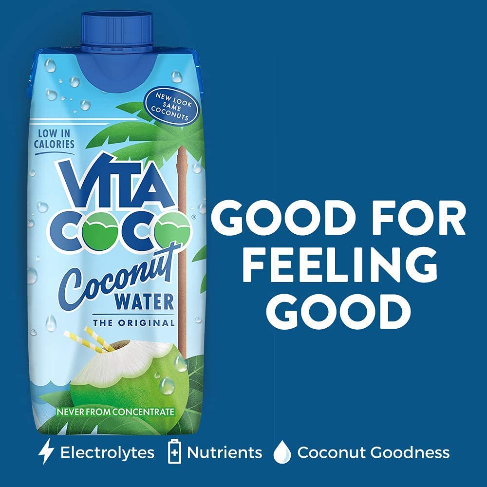 Vita Coco Coconut Water Original – 6 Pack, 33.8 oz Each | Pure Taste, Natural Electrolytes
