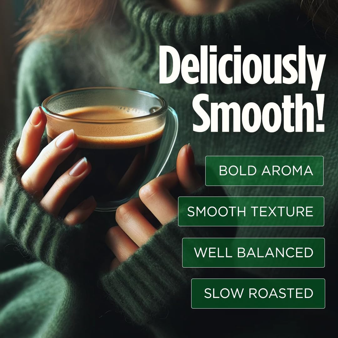 VitaCup Perfect Low Acid Ground Coffee – Organic, Fair Trade Guatemala Dark Roast, 20 oz