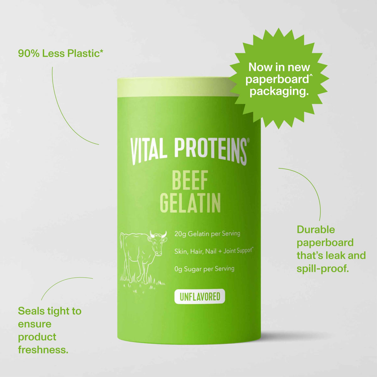 Vital Proteins Beef Gelatin Powder – Grass-Fed, Unflavored, 16.4 oz