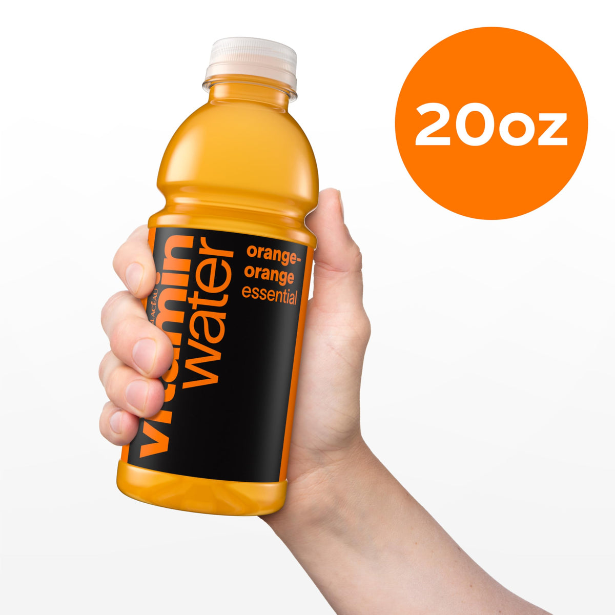 vitaminwater Essential Orange-Orange Flavored Water – 20 oz Bottles, 12 Pack